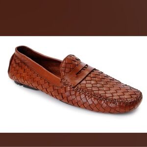 Robert Zur Men's Brown Woven Loafers